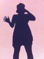 silhouette of a woman like a shadow