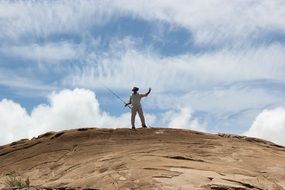 Fisherman on the top