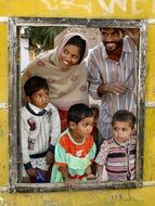 family photo of indian family