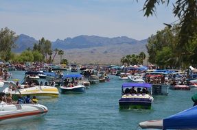 tourist boats on Lake Havasu
