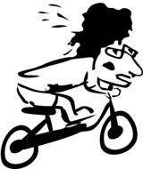 Clipart of biker cycling