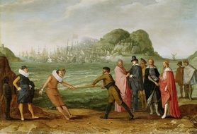painting on canvas in museum