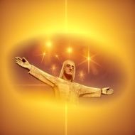Jesus statue metal