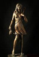 Bronze statue of girl