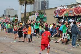 people at the irish parade in louisiana