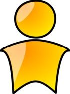 yellow person sign drawing