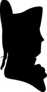 old time soldier head silhouette