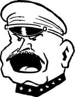 military man drawing
