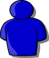blue figure person drawing