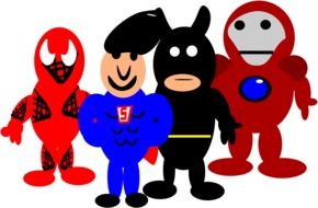 heroes comic cartoon drawing