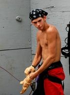 bungee jump man