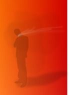 graphic image of a person in smoke