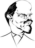 lenin caricature face drawing