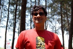 happy man in sunglasses