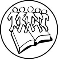 clipart of the open book and people