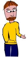 children's drawing of a man with a beard