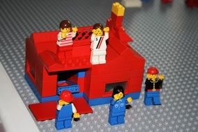 red house from Lego and Lego men