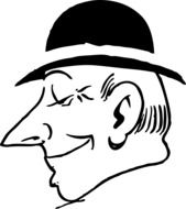 Man with hat clipart