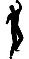 silhouette of a dancing man