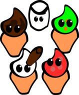 Group of the ice cream clipart
