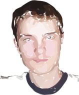 graphic image of a fuzzy portrait of a teenager