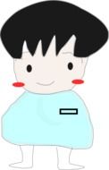 child painted mom