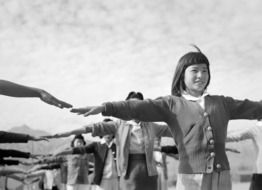 black white photo of children of the second world war