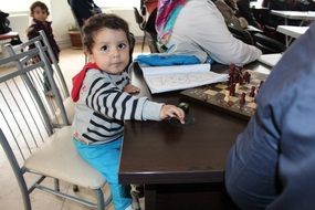 child playing chess