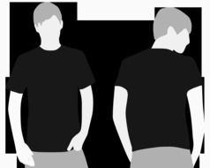 rear view and front view of the person