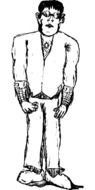 caricature of an adult man with glasses