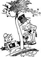 boy and man play drawing