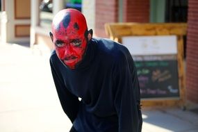 man in costume of darth maul