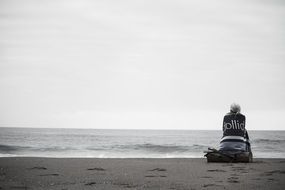 Girl on a sand beach