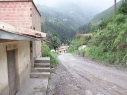 Photo of a country road in Peru