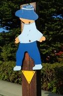 signpost in the form of man