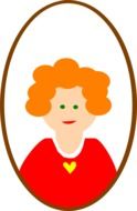 ginger head girl drawing