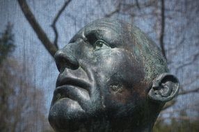 statue head close up