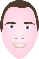 graphic image of a person's face