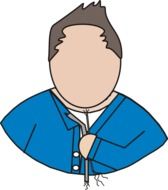 man face avatar user drawing
