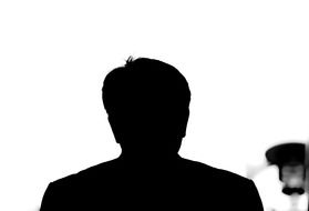 black contrasting silhouette of a man