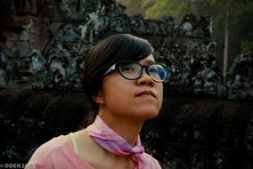 cute girl with glasses