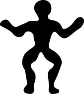 clipart of weird man silhouette