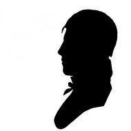 black silhouette of a man in profile