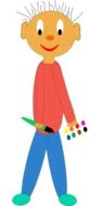 drawing a boy with tassels