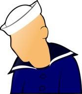 sailor, faceless figure, icon