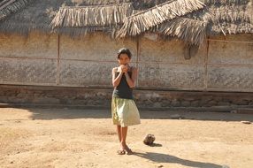 picture of the girl who is living in a village