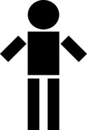stick man black figure