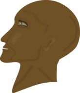 brown face silhouette
