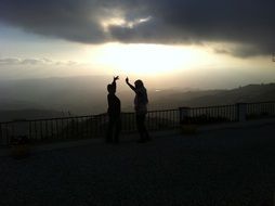sunset evening people, spain