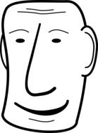 Man face as a picture